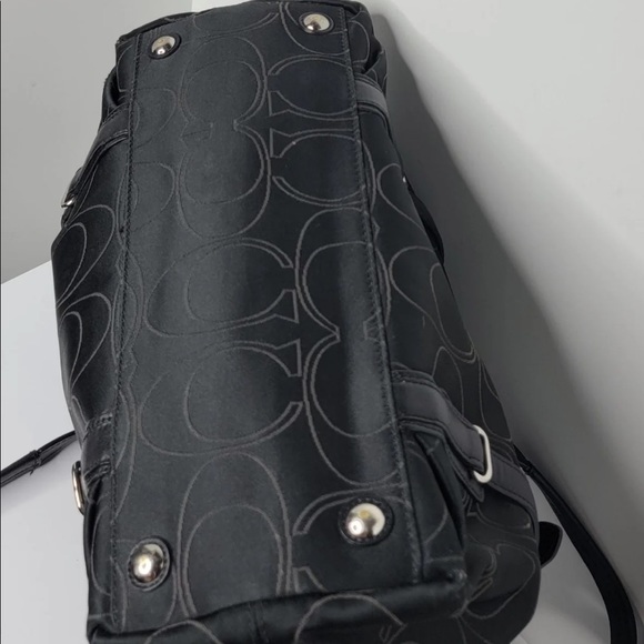 Coach Black Mia Signature “C” Outlined Pattern Satchel 15402